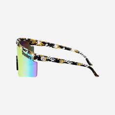 You've got it made in these shades. Kick back, relax, and support your squad in style with the Pittsburgh Steelers Floral Large Frame Sunglasses. Features Shield sunglasses with gradient lenses, the perfect look for every sunny day Floral, team-colored design on rim and temples so you can rep the team in style Printed wordmark team name display on upper corners of lens, in case there were any doubts where your allegiances lie Comfortable nose pad to keep you comfy on those extended afternoons ou Shield Sunglasses, Kick Backs, Large Frames, Pittsburgh Steelers, Face Cover, Sunny Day, Sunglass Frames, Got It, Pittsburgh