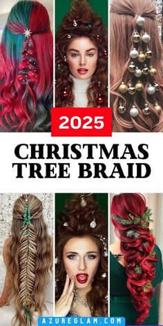 Discover 15 Christmas hairstyles for curly hair that will make you shine at every festive event in 2024-2025. These cute and easy styles are perfect for kids and adults alike. From simple updos to playful curls, these holiday looks are designed to bring out the best in your natural curls. These hairstyles will help you stand out with ease and style. Tree Braid, Tree Braids Hairstyles, Christmas Hairstyle, Christmas Tree Hair, Holiday Party Hair, Christmas Party Hairstyles, French Designs