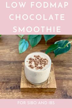 low fodmap chocolate smoothie with sprinkles on top