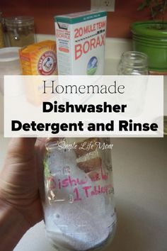 homemade dishwasher detergent and rinse