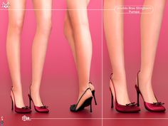 the legs and heels of a woman in high heeled shoes are shown on a pink background