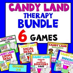 candy land therapy bundle 6 games