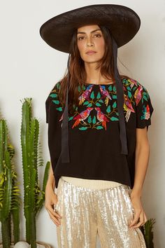 Birds Top | Carolina K Bec And Bridge, Fashion Business Casual, Women Artisans, Pesticides, Estilo Boho, Kimono Fashion, Pre Fall, Slow Fashion, Feminine Style