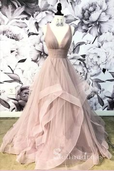 Open Back Dusty Pink Long Prom Dress Simple Ball Gowns Unique Prom Dress Long Evening Gowns SED494  #fashion #promdresseslong #promdress2020 #promdress2k19 #quinceañeradress #promdresses #promdresseslong #eveningdresses #tullepromdresses #formaleveningdresses  #prom2k20 #prom2k19 #quinceanera #pageantdress #selinadress #eveningdress #fashion #promdresses2020 #quinceañeradress #tulle #dustypink Unique Prom Dresses Long, Prom Dresses Long Open Back, Simple Evening Gown, Rose Prom Dress, Simple Prom Dress Long, Champagne Evening Dress, Ruffle Prom Dress, Prom Dresses Simple, Prom Dresses Long Pink