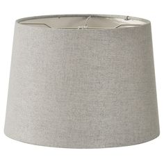 a grey lamp shade on a white background