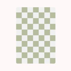 a green and white checkerboard pattern is shown