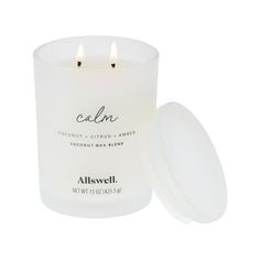 an alliswell candle with the lid open