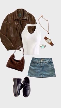 Downtown Outfits, Outfit 90s, Neue Outfits, Leather Jacket Outfits, Swaggy Outfits, Outfit Inspo Fall