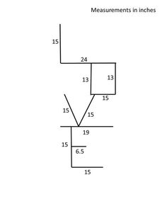 a tree diagram with numbers on it and the words measurements in inches written below