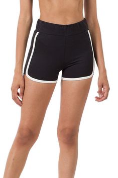 Comfortable lightweight athletic dolphin shorts. White accent trim with a thick reinforced waistband. High waist, no pockets and great for any outdoor activity. Nylon fabrics are durable, resists moisture and great for moisture-wicking. 

 Fabric: 85% Nylon | 15% Spandex
Stretchy | White Accent Trim | Lightweight
 Thick Waistband | No Pockets
Moisture Wicking | Durable | Abrasion Resistant
Easy to Wash | Resists Shrinkage/Wrinkles | Fast Drying
 Great for all exercises | Indoor | Outdoor Activit Dolphin Shorts, Accent Trim, Shorts White, Outdoor Activity, White Accents, Dolphins, Moisture Wicking, Wrinkles, Jogging