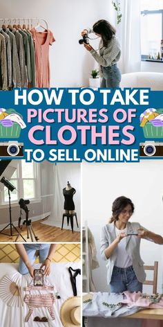 Learn how to take great pictures of clothes to sell online. Boost your sales with these tips! How To Take Thrift Clothes Pictures, Taking Photos Of Clothes To Sell, Ebay Photo Setup Clothing, How To Post Clothes For Sale Online, How To Sell Your Clothes Online, Sell Used Clothes Online, How To Sell Online Tips, Where To Sell Clothes Online, Clothes Sale Ideas