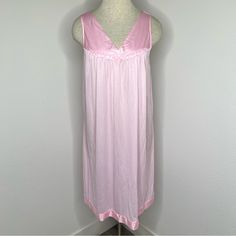 Nwt Size S. Color Is Pink. V-Neck, Appliqud Bodice. Approximate Measurements: Armpit-19”, Length-40”. J13-2207 V-neck Slip For Summer Nights, Summer V-neck Slip For Sleep, Summer V-neck Sleep Slip, Summer Night V-neck Slip, V-neck Sleepwear, Feminine V-neck Sleepwear For Pajama Party, Feminine V-neck Sleepwear For Sleepover, V-neck Lace Trim Nightgown For Pajama Party, V-neck Nightgown With Lace Trim For Pajama Party