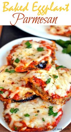 baked eggplant parmesan is an easy appetizer for any special occasion