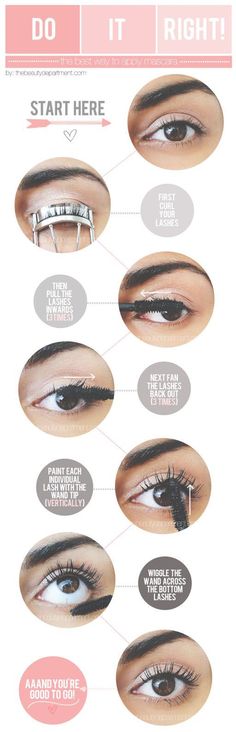 Applying mascara is one of the most basic make-up tricks in the book but I always like to try out new ways to apply it and see what creates the best, most effective look. Mascara Application, Quick Makeup, Beauty Make-up, Best Mascara, How To Apply Mascara, Kesha, Makeup Tricks