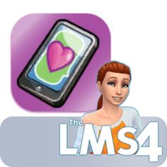 the lms4 logo with an image of a woman holding a cell phone