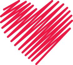 a red heart made out of sticks on a white background with the word love written in it