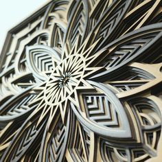 an intricately designed piece of wood is shown