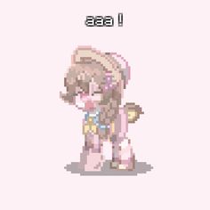 the pixel art is very cute and it looks like an animal