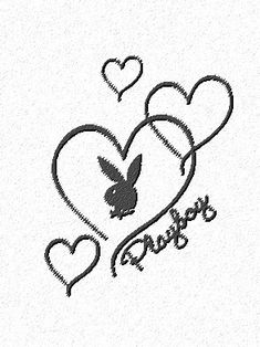 the embroidery design has hearts and birds on it, as well as words that spell out love