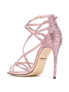 Ysl Heels, Stiletto Shoes, Open Toe Shoes, Stiletto Sandals, Pink Heels, Tory Burch Miller Sandal, Designer Sandals, Pink Rhinestones, Wear Pink