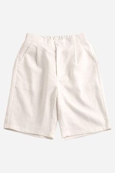 Premium Cotton Blend: Made from ultra-soft, airy cotton and polyester blend, the shorts give a refined edge to your go-to comfortable outfit. Modern Trendsetter: Taking after European culture, these shorts embody the ideals of clean lines, neutral colors, and understated elegance. Focus on Fit: Made with clean lines and no clutter, subtle details like a slight A-line shape and a few well-placed pleats frame your body in its most attractive form. Tummy-control: The high-waist design with partial Bermuda Bottoms With Built-in Shorts For Daywear, Solid Color Cotton Bermuda Shorts, Solid Color Cotton Bermuda Bottoms, Cotton Shorts With Solid Color, White Solid Color Shorts, Cotton Shorts In Solid Color, Cotton Wide Leg Shorts In Solid Color, Cotton Bottoms In Solid Color With Short Length, Relaxed Fit Cotton Shorts In Solid Color