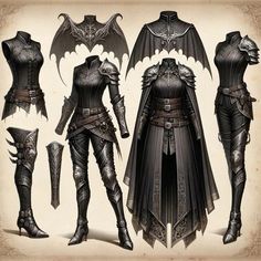 Lady In Armor, Dnd Assassin Outfit, Character Outfit Ideas Casual, Dark Fantasy Outfits Art, Mid Evil Times Outfit, Warrior Clothes Women, Medieval Clothing Art, Dress With Armor, Armor Drawing Reference