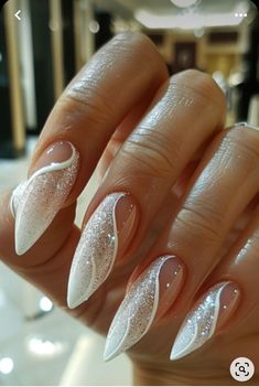 Wedding Nails Sparkle, Engagement Nails, Nails Trend, May Nails, Formal Nails, Fancy Nails Designs, Video Tiktok, Dope Nail Designs, Trend 2024