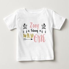 Girls Wild One 1st Birthday Shirt | Zazzle.com 1st Birthday Princess, Wild One 1st Birthday, 1st Birthday Shirt, Brush Script Fonts, Girl Birthday Party Invitations, Wild One Birthday Party, 1st Birthday Shirts, Mermaid Shirt, Personalized Baby Girl