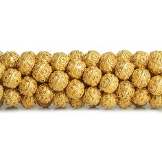 8mm Gold Plated Copper Ball Rounds 8 inch 27 beads - The Bead Traders Traditional Gold Beaded Bracelets With Gemstone Beads, Luxury Gold Beaded Bracelets With Round Beads, Spiritual Gold Beaded Bracelets With Large Beads, Traditional Gold Beaded Bracelets For Celebration, Elegant Gold Beads For Formal Occasions, Gold Rondelle Gemstone Beaded Bracelets, Gold Rondelle Beaded Bracelets With Gemstones, Traditional Gold Bracelets With Faceted Beads, Gold Oval Beads For Wedding