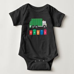 Garbage Truck Gift Trash Truck With Dumpsters Baby Bodysuit - tap/click to get yours right now! #BabyBodysuit #gift #idea #truck #driver #christmas Break Dancing, Trash Truck, Birthday Jokes, Truck Gifts, Strong Independent, Personalized Baby Clothes, Dumpsters, Dance Gifts, Garbage Truck