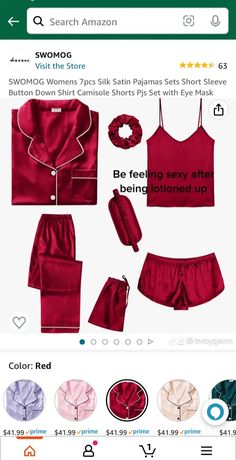 Amazon Clothes 2023, Amazon Finds Clothes, Amazon Must Haves Clothes, Shorts Pjs, Amazon Clothing Finds, Amazon List, Ideas De Outfits, Satin Pjs, Pjs Set