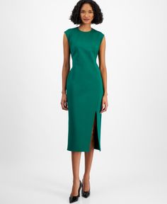 in stock Midi Sheath Dress, Caps For Women, Bright Green, Cap Sleeve, Sheath Dress, Cap Sleeves, In Store, Pick Up, Buy Online