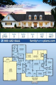 the floor plan for this house is very large and has two master suites on each side