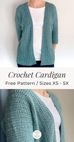 the crochet cardigan is an easy knit pattern for beginners to make