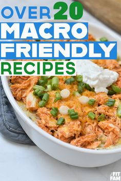 the cover of over 20 macro friendly recipes