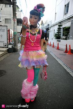 Yuka  harajuku, tokyo  SUMMER 2011, girls  Kjeld Duits  SHOP ASSISTANT 6%DOKIDOKI  Style: Fairy Kei via http://www.japanesestreets.com Shop Assistant, Mode Harajuku, Harajuku Street Style, Japan Fashion Street, Harajuku Tokyo, Harajuku Fashion Street, Tokyo Street Fashion, Harajuku Girls, Japanese Street