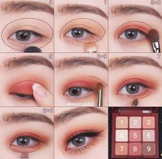 Types Of Eye Makeup, Membentuk Alis, Mekap Mata, Korean Makeup Tutorials, Doll Eye Makeup, Make Up Inspiration, Korean Eye Makeup, Makeup Tutorial Eyeliner, Ulzzang Makeup