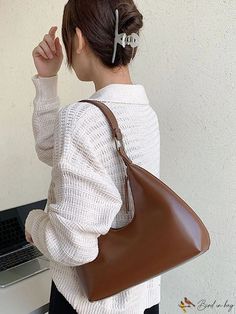 Bird in Bag - Leather Top-Handle Hobo Bag Brown Hobo Shoulder Bag With Single Handle, Everyday Brown Shoulder Bag With Single Handle, Brown Satchel Bucket Bag With Single Handle, Brown Tote Hobo Bag With Single Handle, Brown Hobo Bag With Single Handle, Brown Bucket Bag With Single Handle For Everyday, Trendy Handbags, Brown Bag, Trend Style