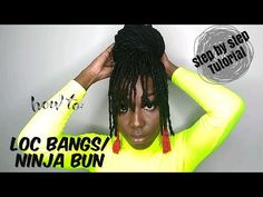 Locs Bun With Bangs, Loc Bangs And Bun, Loc Bun With Bangs, Loc Bangs Styles, Loc Styles With Bangs, Dreadlocks With Bangs, Long Locs Hairstyles, Cute Loc Styles For Women, China Bangs