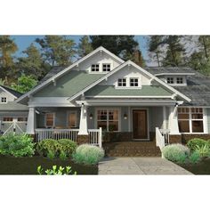 this is an artist's rendering of these craftsman - style home plans