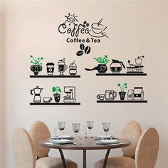 PRICES MAY VARY. *This Sticker is for coffee shop, cafe shop , the sheet size is 58x35cm (14x23") ,after you paste the effect size like our is 50x68cm (20x27") ,of couse you can paste depend on your idea, Picture may not reflect the true size. It make bigger for showing purpose. It helps you to watch all details *Our Decor Sticker is Non-toxic, environmental protection, waterproof ,removable，no harm or damage to the pasted surface, pls don’t worry to use it for store wall , your shop window , yo Cafe Chalkboard, Window Logo, Tea Cafe, Glass Decals, Tea Bar, Cafe Wall, Bar Wall Decor, Coffee Shop Decor, Coffee Decor