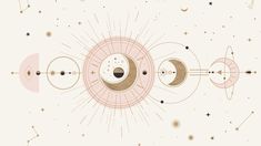 the phases of the sun and moon are depicted in this graphic art work by person