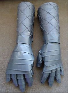 two gloves that are made out of plastic