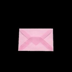 an envelope with a pink ribbon on the front and bottom corner, in black background