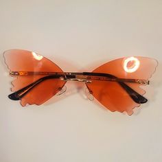 Glasses Y2k Cute Orange Black And Gold Never Worn :) Orange Sunglasses Aesthetic, Orange And Gold Outfit, Orange Glasses, Orange Items, Orange Y2k, Y2k Glasses, Sojos Sunglasses, Michael Kors Glasses, Orange Sunglasses