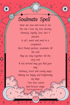 Soulmate Spell, True Love Spell, Wicca Love Spell, Love Chants, Conjure Magic, Spells For Love, Witchcraft Love Spells, Manifestation Spells, Money And Success