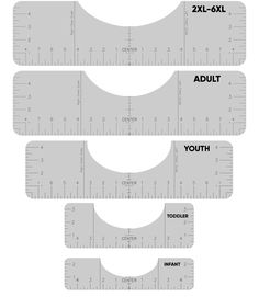 three rulers are shown with the measurements for each ruler, and one has an additional height