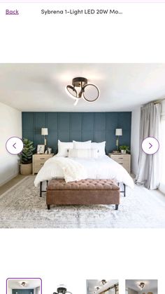 Blue Green Accent Wall Bedroom, Dark Wall In Bedroom, Dark Bedroom Walls, Blue Accent Walls, Accent Wall Colors, Modern Farmhouse Bedroom, Moody Bedroom, Dark Bedroom, Bedroom Accent