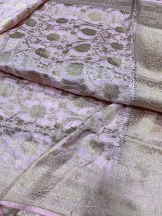 This is a very beautiful pure banarasi kataan silk handloom saree . Cutwork weave , pure silk and rich pallu design . Saree length - 5.5 mtr. Blouse - 1 mtr.  Dry clean only . Please note - color may be vary a little due to sunlight and photography . Please message us after purchasing in case you want fall and Pico done it not . No extra charges for fall and Pico but inform us . Blouse stitching is also available . Pink Traditional Silk Mark Certified Wear, Pink Silk Mark Certified Traditional Wear, Pink Silk Mark Certified Saree, Pink Silk Mark Certified Traditional Wear For Diwali, Silk Mark Certified Pink Saree, Traditional Pink Silk Mark Certified Saree, Diwali Pink Silk Mark Certified Saree, Festive Pink Silk Mark Certified Saree, Silk Mark Certified Dupatta For Diwali Festivities