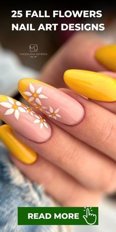 Autumn Nails Ideas, Fall Polish, Daisy Nails, Ideas Nails, Flower Nail Art, Fall Nail Colors, Autumn Nails, Fall Nail, Nail Designs Spring